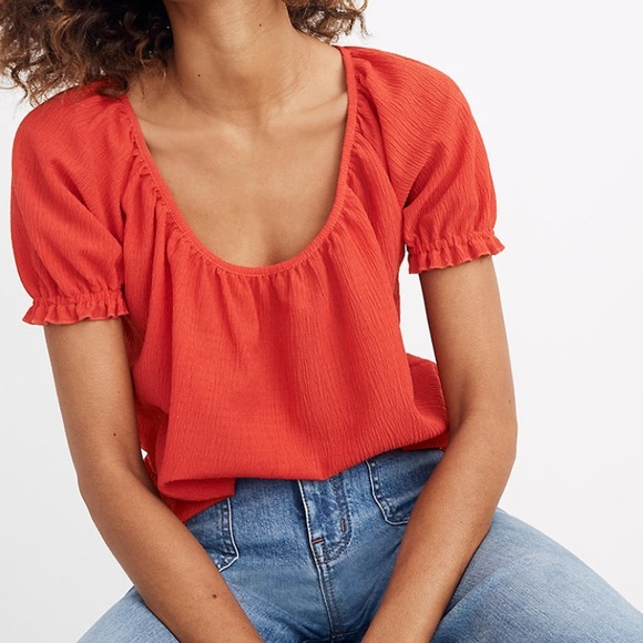 NWT Madewell Texture & Thread Peasant Top - Picture 3 of 7